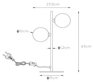 Lampă de masă TYCHO 2xG9/28W/230V aurie Lucide 45574/02/02