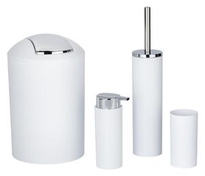 Set de accesorii de baie alb din plastic Calvo – Wenko