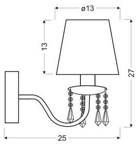 Lampă de perete RUTI 1xE14/40W/230V