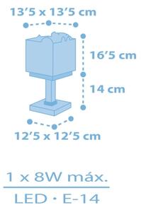 Lampă pentru copii JUNGLE 1xE14/8W/230V albastru Dalber 63111T