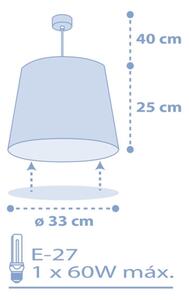 Lustră pentru copii STAR LIGHT 1xE27/60W/230V albastră Dalber 82212T