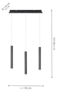 Lustră LED pe cablu 3xLED/4,8W/230V neagră Leuchten Direkt 15203-18
