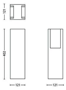 Lampă de exterior BRIDGE 1xE27/14W/230V IP44 40,2 cm Philips