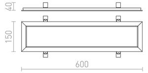 Panou LED încastrat STRUCTURAL LED/22W/230V RED-Design Rendl-R12061