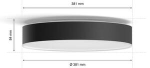 Philips Plafonieră LED reglabilă Hue ENRAVE M, 19,2 W, 230 V, neagră, cu telecomandă
