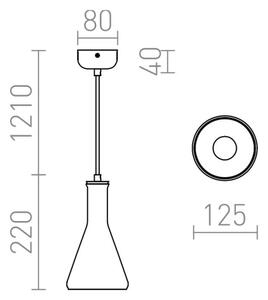 Lustră pe cablu PULIRE 1xE14/28W/230V RED-Design Rendl-R12663