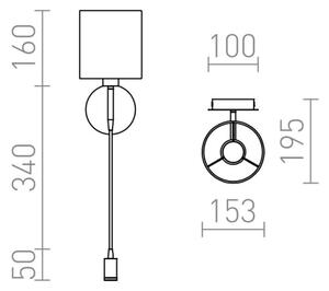 Lampă LED de perete RED-Design Rendl-R10580 VERSA 1xE27/42W/230V + LED/3W
