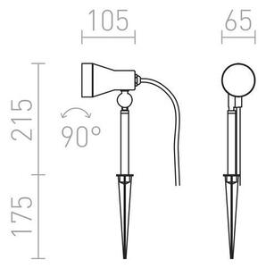 Corp de iluminat de exterior DIREZZA 1xGU10/35W/230V IP54 RED-Design Rendl-R10431