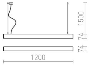 Lustră LED pe cablu PESANTE LED/40W/230V neagră RED-Design Rendl-R12721