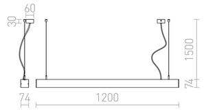 Lustră LED pe cablu PESANTE LED/40W/230V RED-Design Rendl-R12720