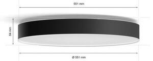 Philips - Plafonieră LED reglabilă Hue ENRAVE XL LED/48W/230V neagră + telecomandă