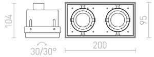 Spot încastrat ELECTRA 2xGU10/50W/230V RED-Design Rendl-R12053