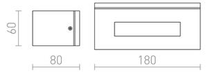 Aplică de exterior WOOP 1xR7s/48W/230V IP54 RED-Design Rendl-R10439