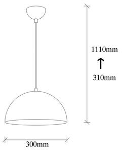 Lustră pe cablu SIVANI 1xE27/40W/230V albă