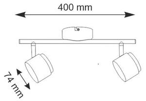 Spot LED KUBIK 2xLED/4,2W/230V alb