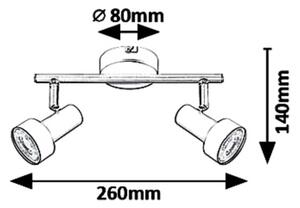 Rabalux 5323 - Lampă spot KONRAD 2xGU10/50W/230V