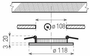 Plafonieră LED încastrată pentru baie VEGA LED/6W/230V 2800K IP44