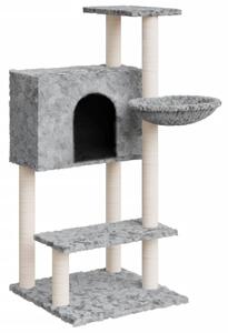 Ansamblu pisici, stâlpi din funie sisal, gri deschis, 108,5 cm