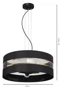 Lustră pe cablu ULTIMO 3xE27/60W/230V neagră