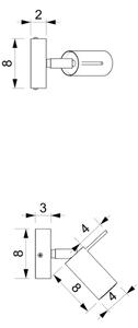 Spot de perete PRESTON 1xGU10/40W/230V alb