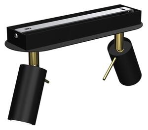 Spot PRESTON 2xGU10/40W/230V negru/auriu