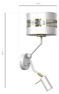 Lampă de perete ULTIMO 1xE27/40W/230V + 1xGU10/MR11/7W albă