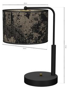 Lampă de masă SATINO 1xE27/60W/230V neagră/aurie