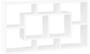 Raft prezentare de perete 8 compartimente, alb extralucios
