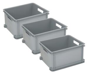 Curver Cutie de depozitare Unibox, 3x30 L, argintiu 252474