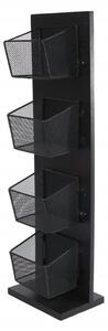 Gifts Amsterdam Raft pentru ceai Mandy 1x4 lemn&metal negru 12x8x42 cm 081593