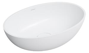 Omnires Shell M+ lavoar 50x32 cm ovale de blat alb mat SHELL500UNBM