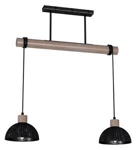 Lustră pe cablu ERIK 2xE27/60W/230V maro/negru