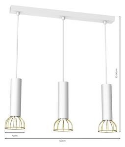 Lustră pe cablu DANTE 3xGU10/25W/230V alb/aurie