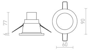 RED - R12659 - Lampa plafonieră baie LEROY 1xGU5,3/35W/12V IP44