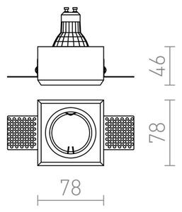 Plafonieră încastrată QUO 1xGU10/35W/230V RED-Design Rendl-R12361