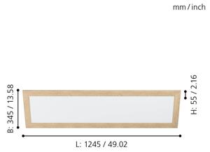 Eglo 99473 - Plafonieră PIGLIONASSO LED/32W/230V 345x1245 mm