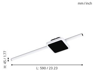 Eglo 99609 - Plafonieră LED SARGINTO, LED/6,3W/230V + LED/5,4W