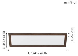 Eglo 99476 - Plafonieră LED PIGLIONASSO LED/32W/230V 345x1245 mm