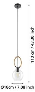 Eglo 43617 - Pendul RODING pe cablu, 1xE27/40W/230V