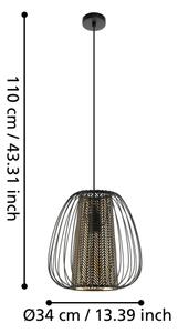 Lustră pe cablu CURASAO 1xE27/40W/230V Eglo 99661