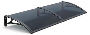 Copertină PRO 150x120 cm din aluminiu și plexiglas – Negru/Antracit