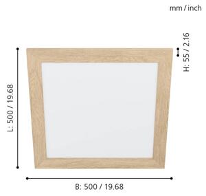 Eglo 99471 - Plafonieră LED PIGLIONASSO, 20 W, 230 V, 500x500 mm