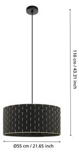 Lustră pe cablu MARASALES 1xE27/40W/230V d. 55 cm Eglo 99525