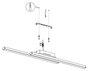 Plafonieră LED RGBW dimabilă FRAIOLI-ZLED/32W/230V negru Eglo 900079