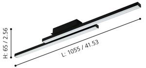 Plafonieră LED RGBW dimabilă FRAIOLI-ZLED/32W/230V negru Eglo 900079