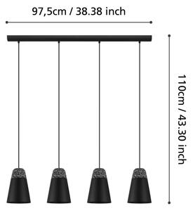 Eglo 99545 - Candelabru suspendat pe cablu CANTERRAS 4xE27/40W/230V