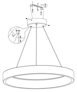 Lustră LED RGBW dimabilă pe cablu MARGHERA-Z LED/26W/230V Eglo 900068