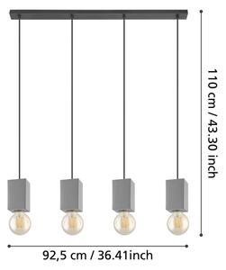 Lustră pe cablu PRESTWICK 4xE27/40W/230V Eglo 43598