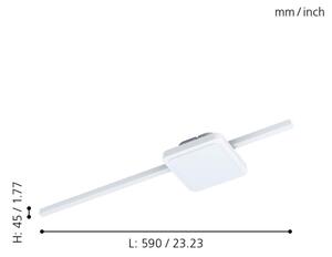 Eglo 99607 - Plafonieră LED SARGINTO, LED 6,3 W/230 V + LED 5,4 W