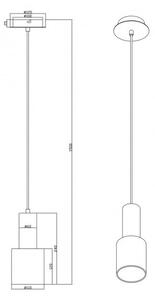 Lustră pe cablu WAILER 1xGU10/5W/230V gri Trio